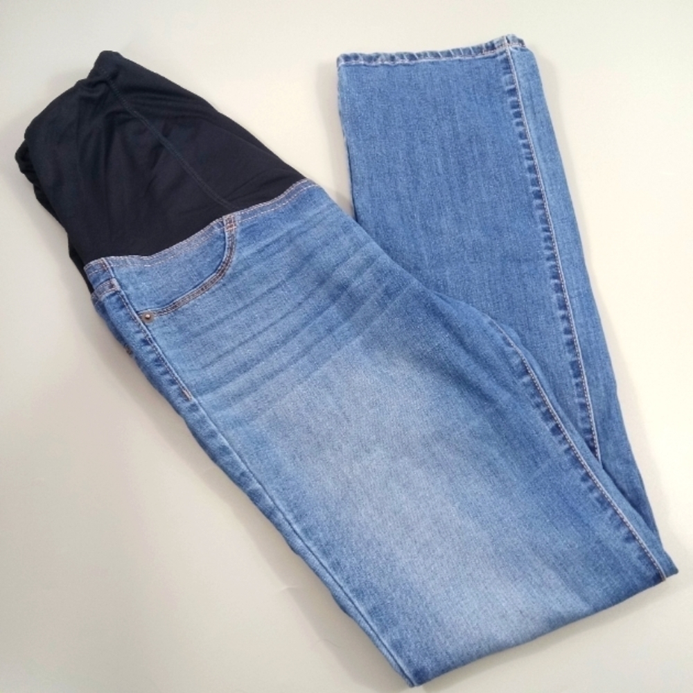 Ingrid And Isabel Isabel Materinty Boot Cut Women 8 Jeans Blue